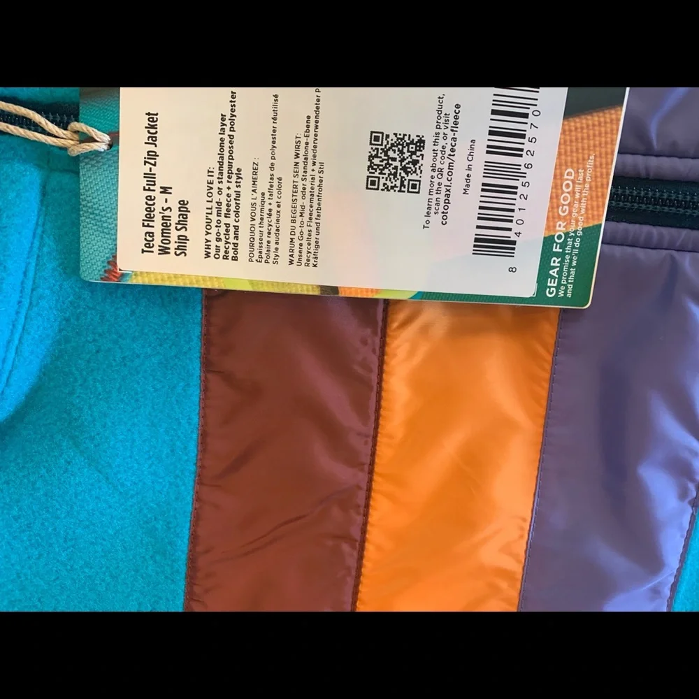 Women's Cotopaxi Teca Fleece Jacket Water Repellent New Cotopaxi fleece - Picture 12 of 13